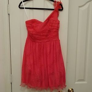 BCX Pink One-Shoulder Dress